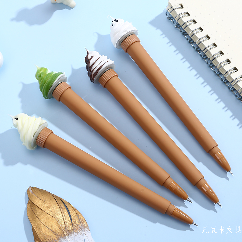 Where Bean Card Creative Ice Cream Decompression Turn Neutral Pen Smooth Writing Manufacturers Wholesale Creative Stationery Giant Can Write Neutral Pen Specification drawing
