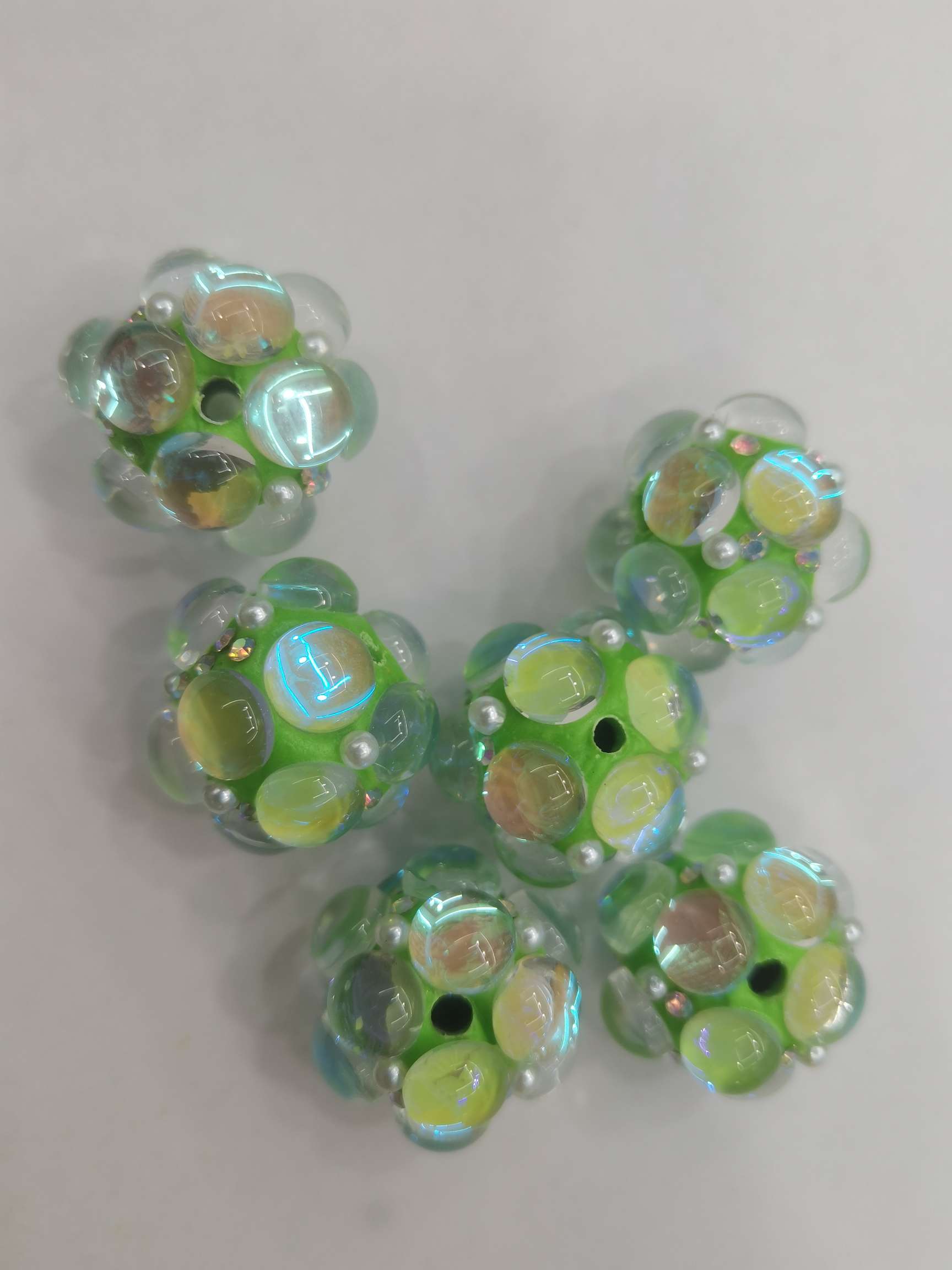 22 large light green soft clay bubble balls details Picture