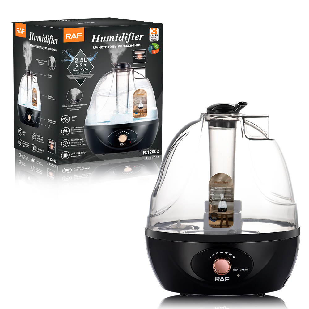 RAF. European and American Standard Portable Air Humidifier, Small Household Silent Bedroom and Office Desktop Hydrating Spray R.12002 details Picture