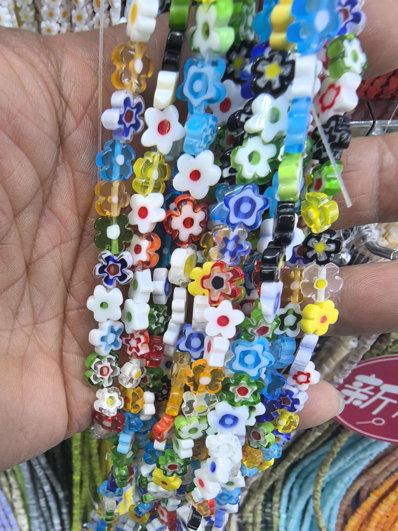 千花琉璃，手工琉璃，梅花小花饰品配件厂家直销