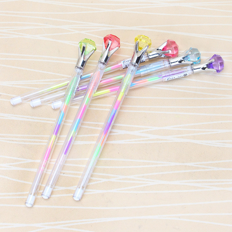Fan Douka Stationery Creative Diamond Color Neutral Pen Smooth Writing Manufacturers Wholesale Creative Stationery Giant Write Neutral Pen details Picture