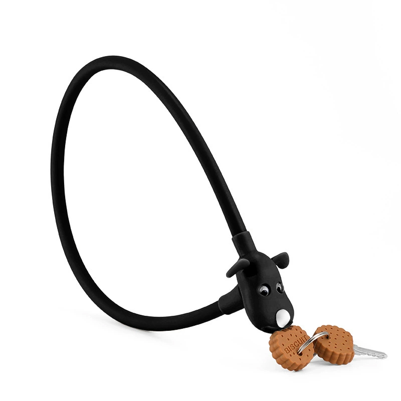 BG-6212 Bicycle Lock, Cookie Puppy, Silicone lock, Mountain Road Bike, circular steel cable lock, Portable color key, anti-theft lock pic 14