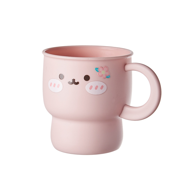 M04-7152 [Rabbit] Mouthwash cup Children's plastic wash cup Kindergarten drink cup baby brushing cup Household cartoon cup cup details Picture