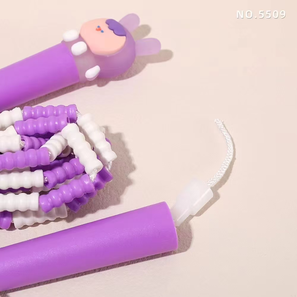 Fandouka stationery, creative and cute cartoon head, Dai Dai Rabbit baby, bamboo joint skipping rope, sports goods, fitness goods, skipping rope, children's outdoor Item Picture