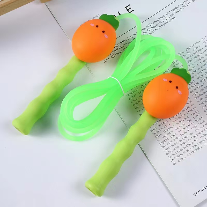 Fan Douka Stationery, creative and cute cartoon head Carrot, Crispy, children's skipping rope, sports goods, fitness goods, skipping rope, children's outdoor Item Picture