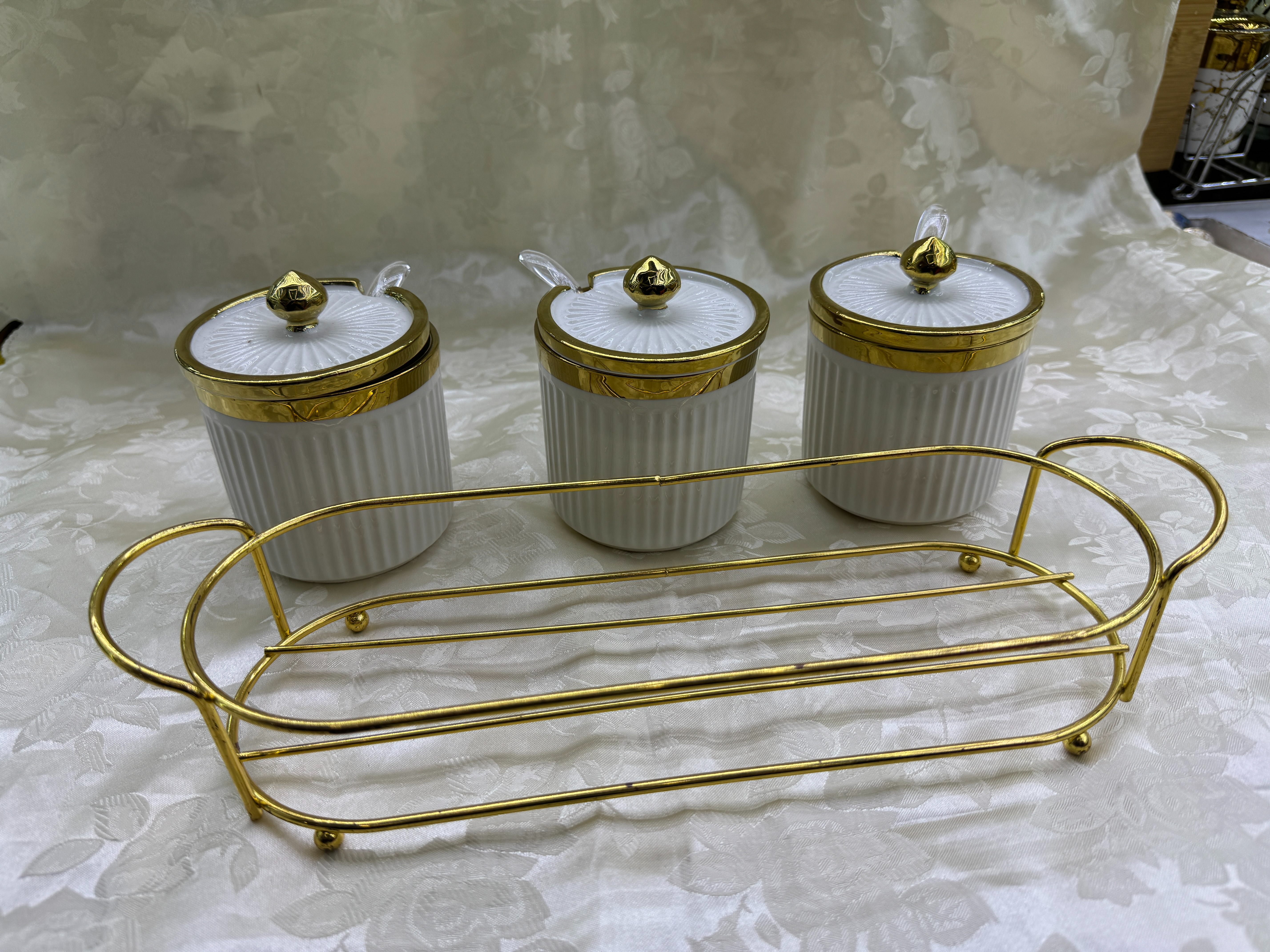 佛伦斯品牌 厨房用品类别 型号 H303系列  陶瓷 调味罐 厨房用品 卫生整洁 3PC 套装  陶瓷厨房用品详情5