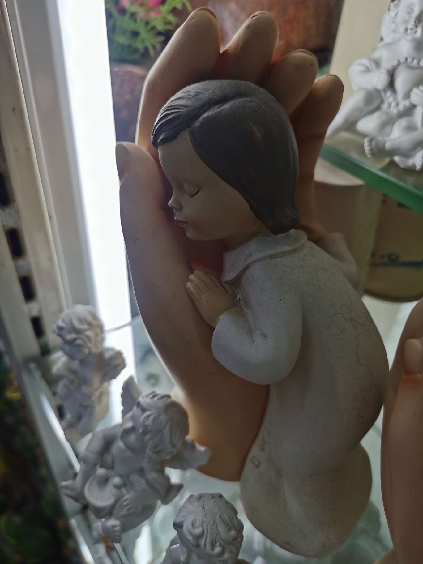 精致工艺品礼品 泡沫雕塑户外庭院摆件 托盘玄关装饰摆件 陶瓷花盆艺术装饰品 美观耐用精致摆件装饰品详情图4