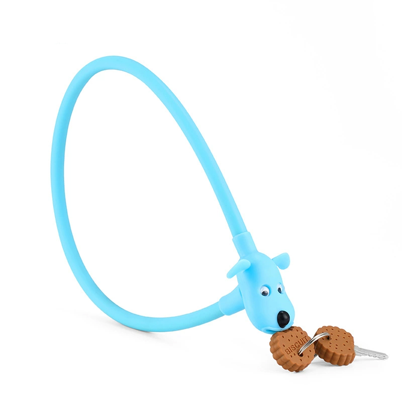 BG-6212 Bicycle Lock, Cookie Puppy, Silicone lock, Mountain Road Bike, circular steel cable lock, Portable color key, anti-theft lock pic 15