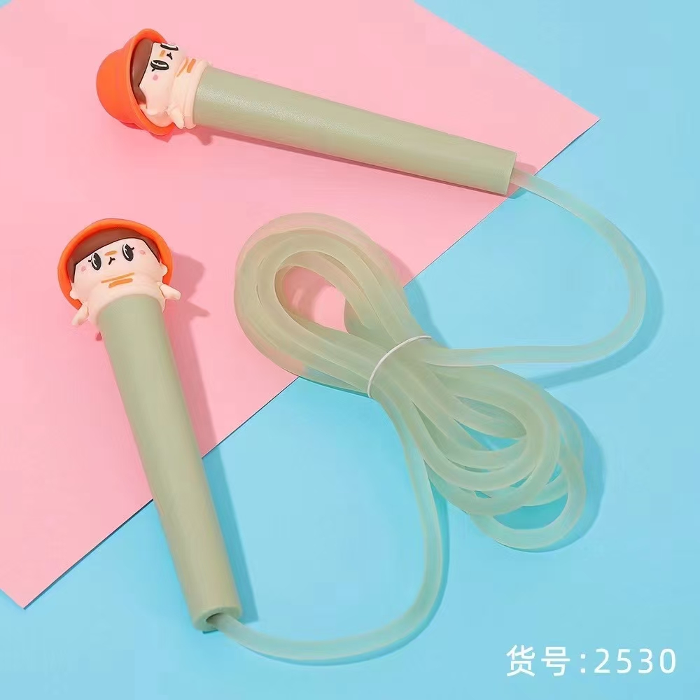 Fan Douka Stationery Creative Cute Cartoon Head Small Rupee Sports Jump Rope Sports Goods Fitness Products Jump Rope Children Outdoor Item Picture
