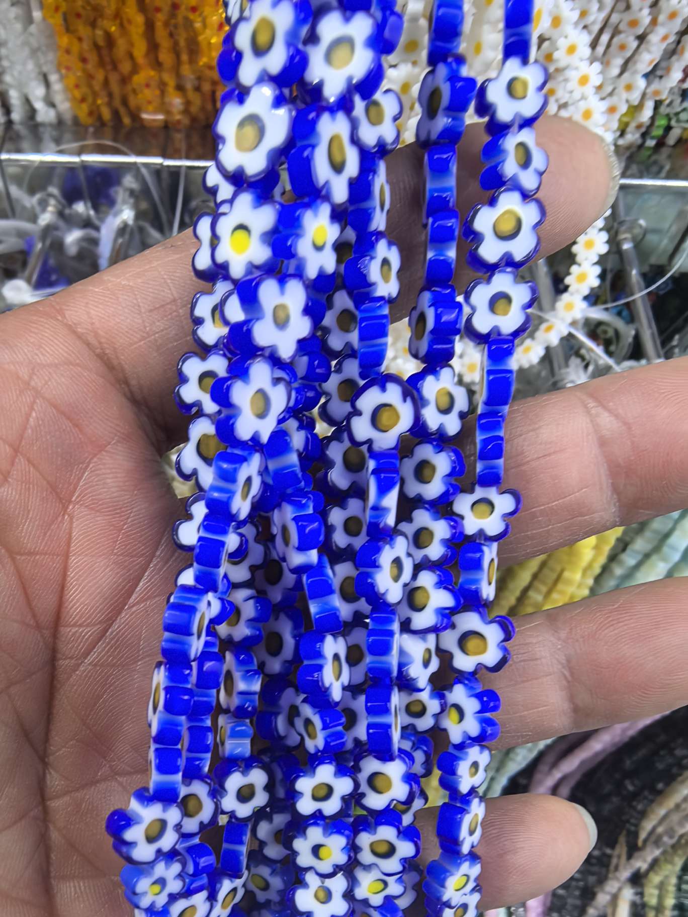 千花琉璃，手工琉璃，梅花小花饰品配件厂家直销产品图