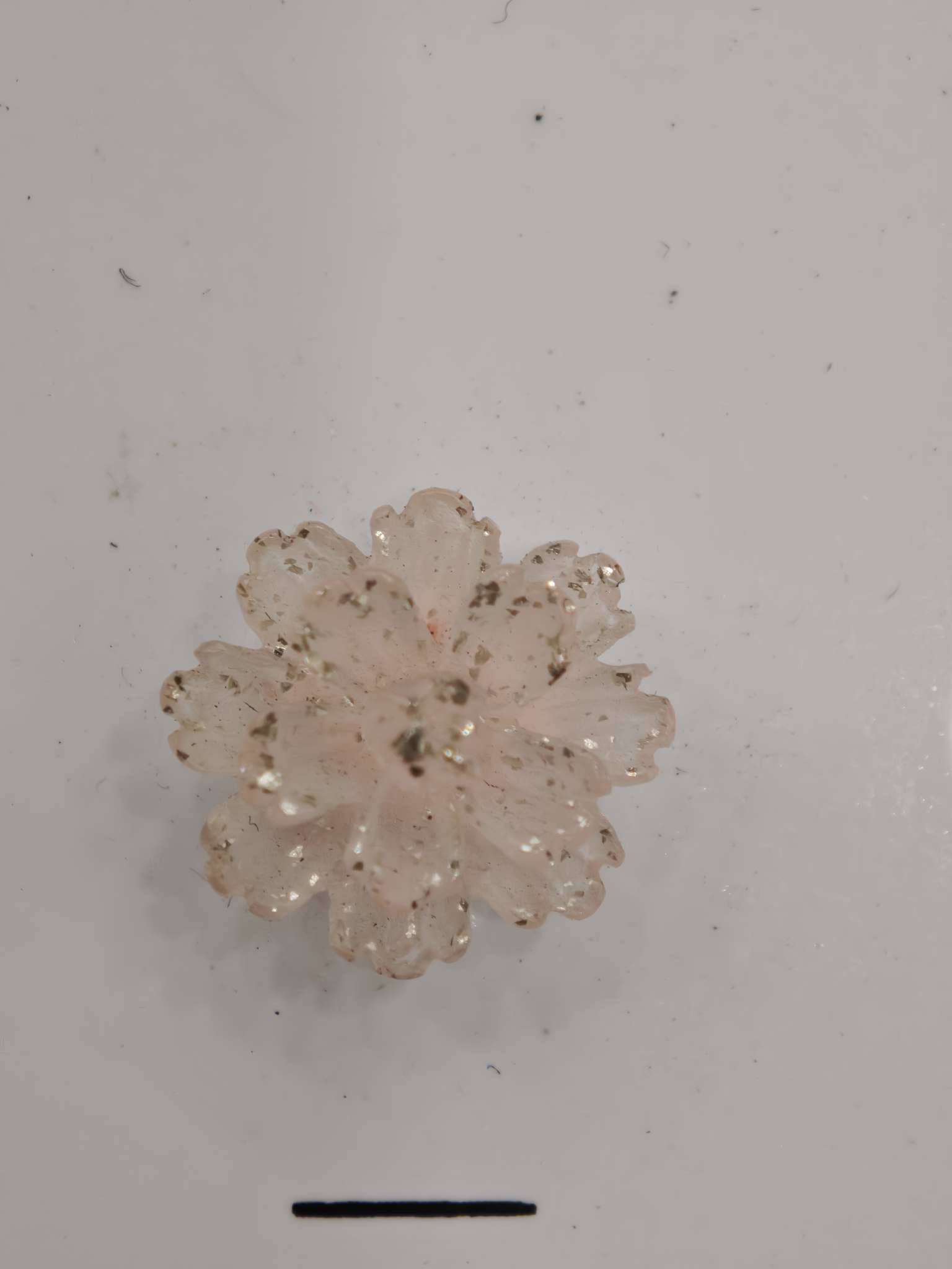 雅美542#多层冰透爆闪芙蓉花 树脂配件发夹古风可爱新款饰品配件 独特设计 其他饰品配件 精致工艺 