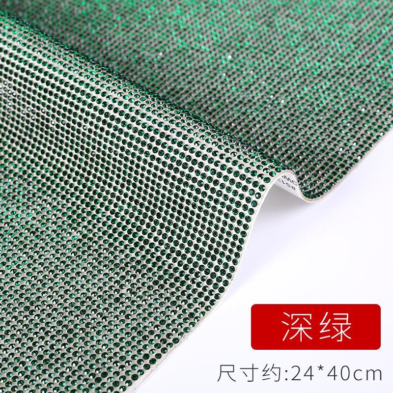 钻石贴纸汽车装饰车内饰水晶闪钻背胶车标DIY贴钻  深绿细节图