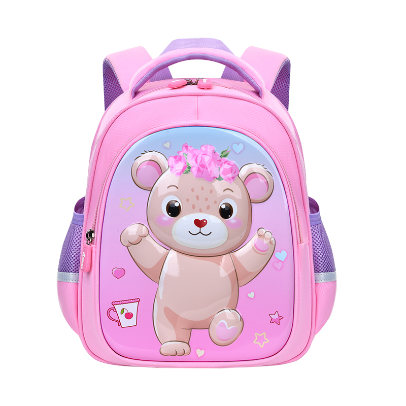 大尾猫卡通动物童趣幼儿园时尚潮流男童女童双肩包，冬夏两用幼儿园书包，耐磨防水防撕裂大容量双肩包详情2