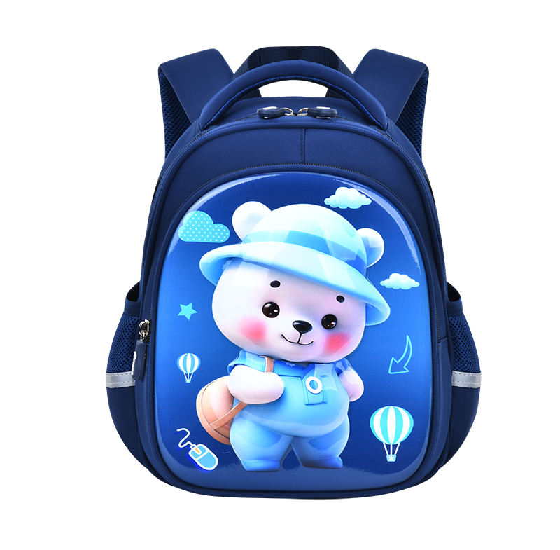 大尾猫卡通动物童趣幼儿园时尚潮流男童女童双肩包，冬夏两用幼儿园书包，耐磨防水防撕裂大容量双肩包详情5