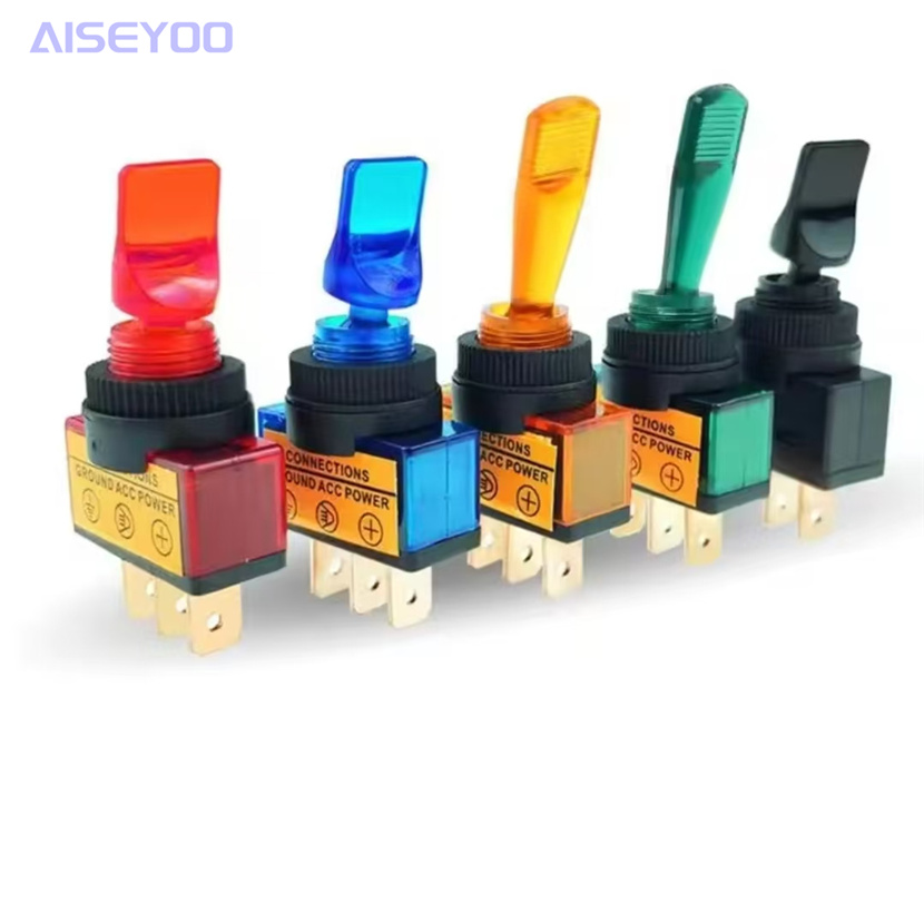 Toggle switch ASW-13D long handle /ASW-14D short handle with light 12V 3-pin 2-position 2-pin 2-position car toggle arm switch toggle lever switch Item Picture