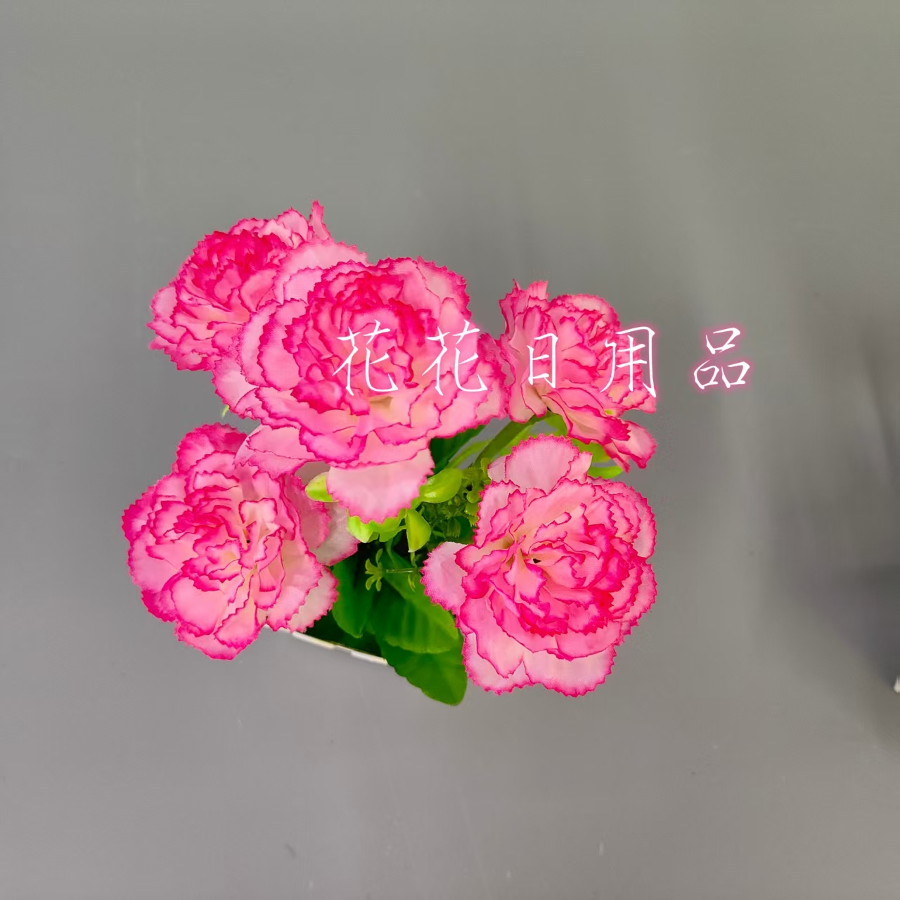Artificial flower fake flower bonsai plastic fence basin carnations decoration pieces table stage wine cabinet and so on Item Picture