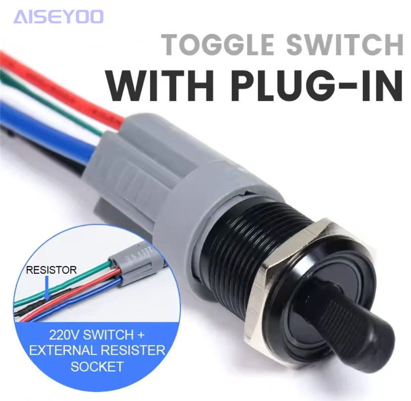 16mm metal toggle switch 2/3 position 10A high current with light, self-locking rocker arm with toggle switch pic 9