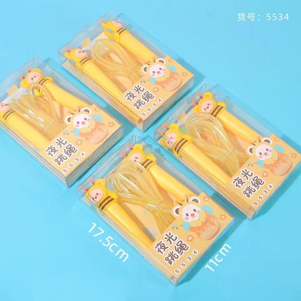 Fandouka stationery features creative and cute cartoons, bee luminous sports skipping rope sets, sports and fitness equipment, skipping rope for children and outdoor activities details Picture