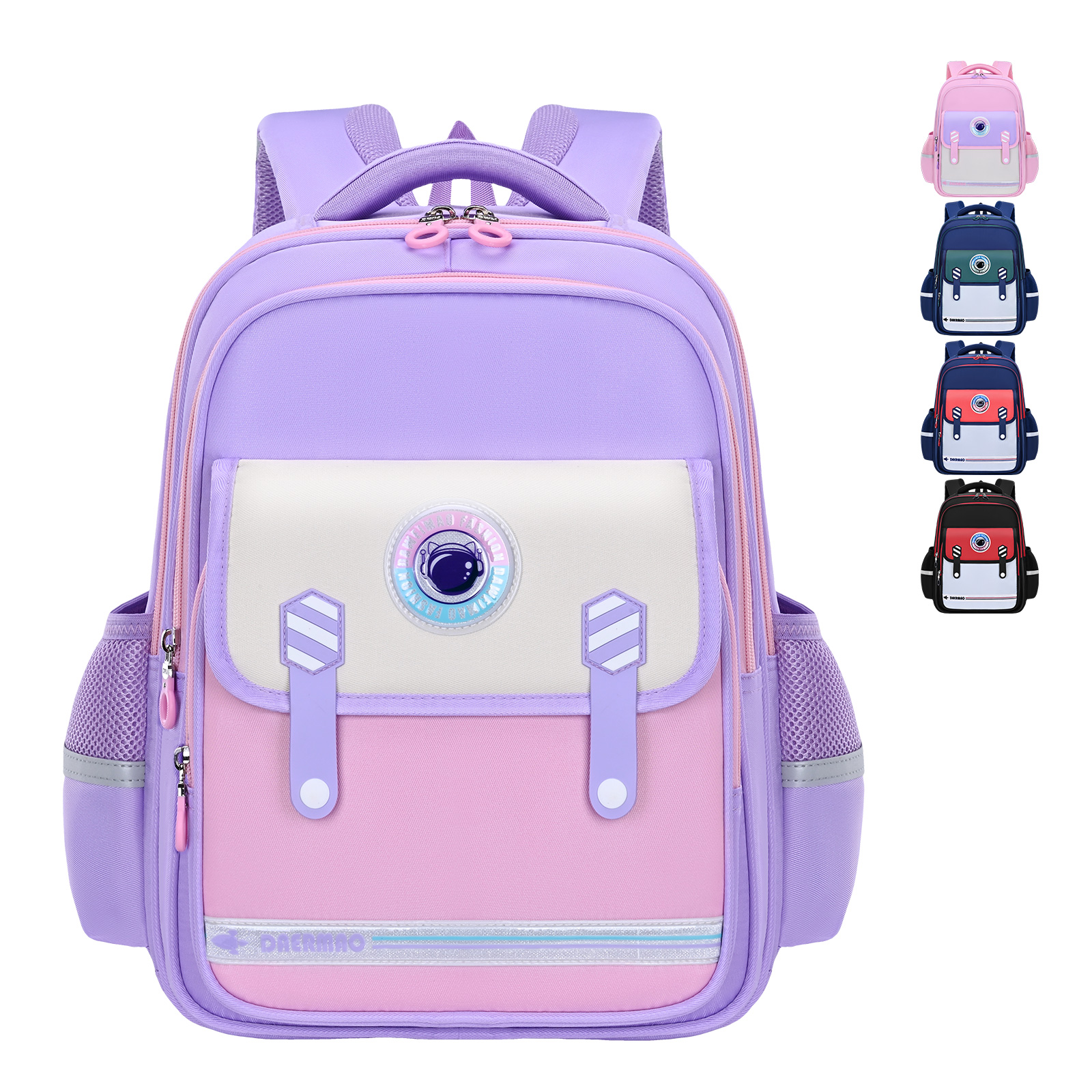 Children's schoolbag for boys in grades one to three to six, 2025 New style of backpack for reducing burden and protecting spine, lightweight, waterproof, large-capacity and wear-resistant schoolbag Item Picture