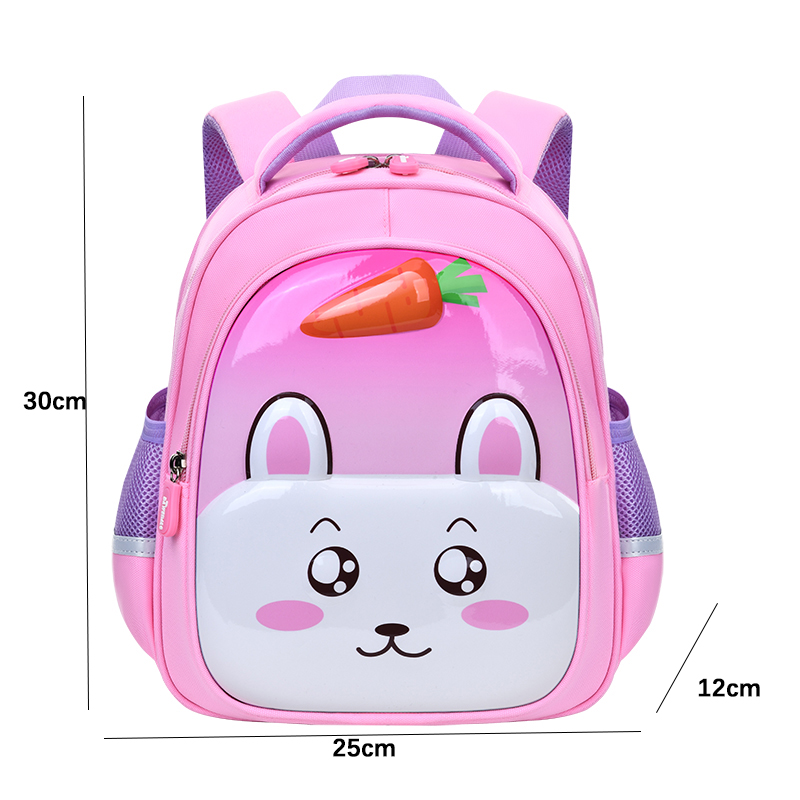 Big Tail Cat Shark Rabbit Carrot Series Boys' and Girls' backpacks, large-capacity waterproof and anti-snail-thread lightweight and wear-resistant schoolbags, cute and fun backpacks for kindergartens Specification image