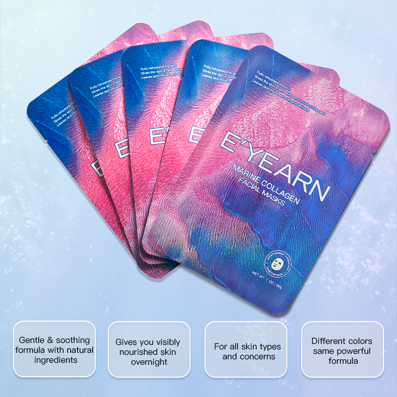外贸EYEARN MARINE COLLAGEN FACIAL MASK(依漾海洋胶原蛋白面膜)30g*5片详情图3