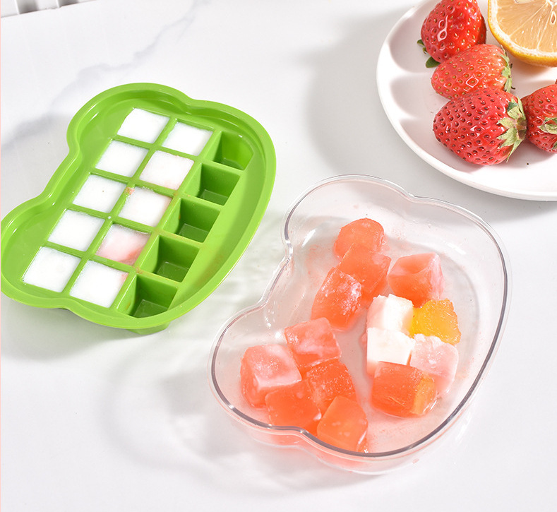 G28-2947 Children's cartoon handle ice cream Ice box 2-in-1 ice mold Odor-free single-layer mold with lid ice box Item Picture