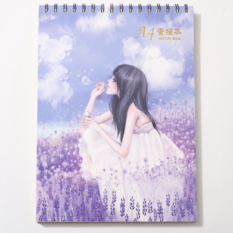 绘画专用纸 A4线圈本空白加厚100克画画本美术素描本速写本可定制