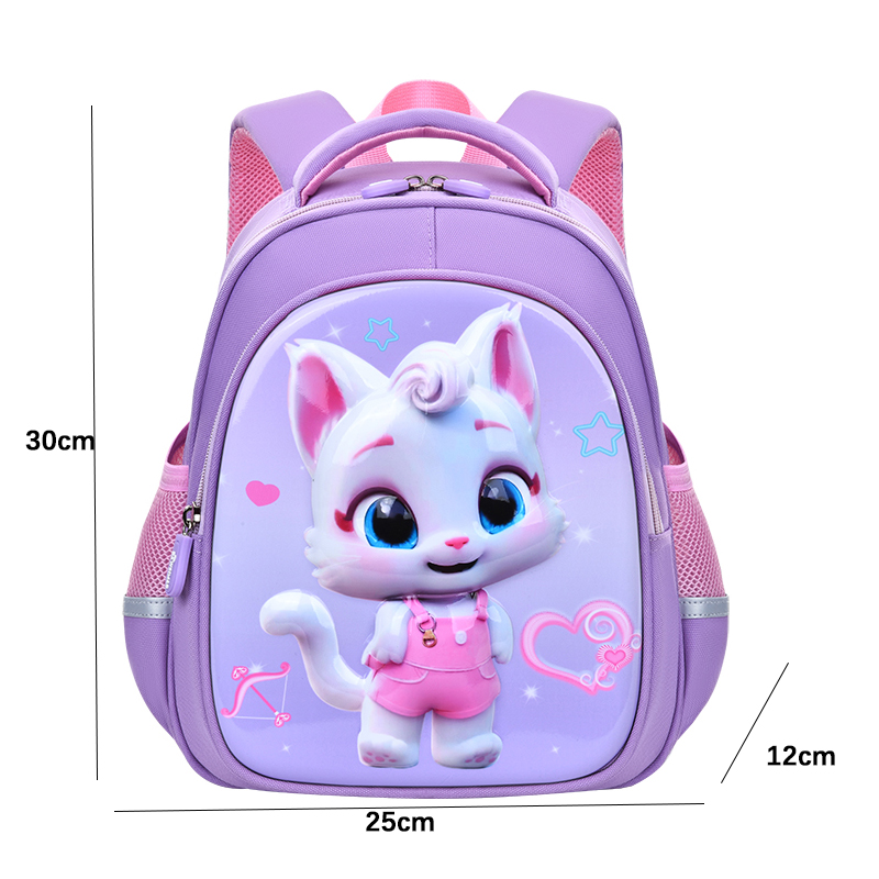 Big-tailed cat cartoon cute, fashionable and trendy backpacks, backpacks for kindergarten girls, lightweight, waterproof and large-capacity layered schoolbags, waterproof, anti-hook and wear-resistant backpacks, dual-purpose backpacks for outdoor travel Specification image