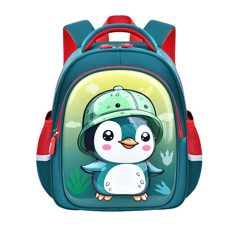 大尾猫卡通动物童趣幼儿园时尚潮流男童女童双肩包，冬夏两用幼儿园书包，耐磨防水防撕裂大容量双肩包详情4