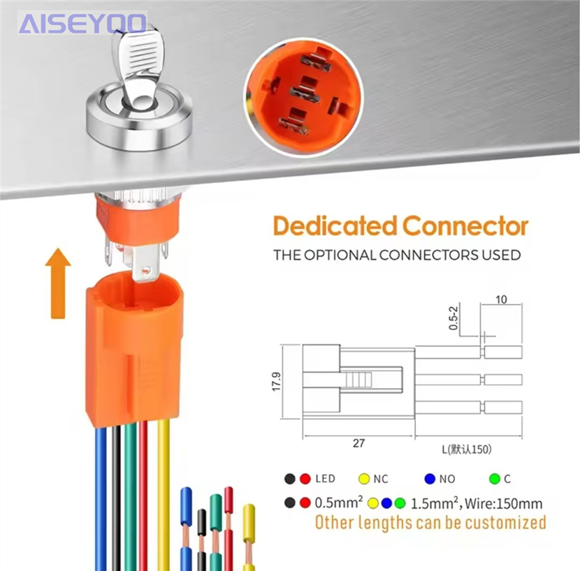 16mm metal toggle switch 2/3 position 10A high current with light, self-locking rocker arm with toggle switch Application Scenario