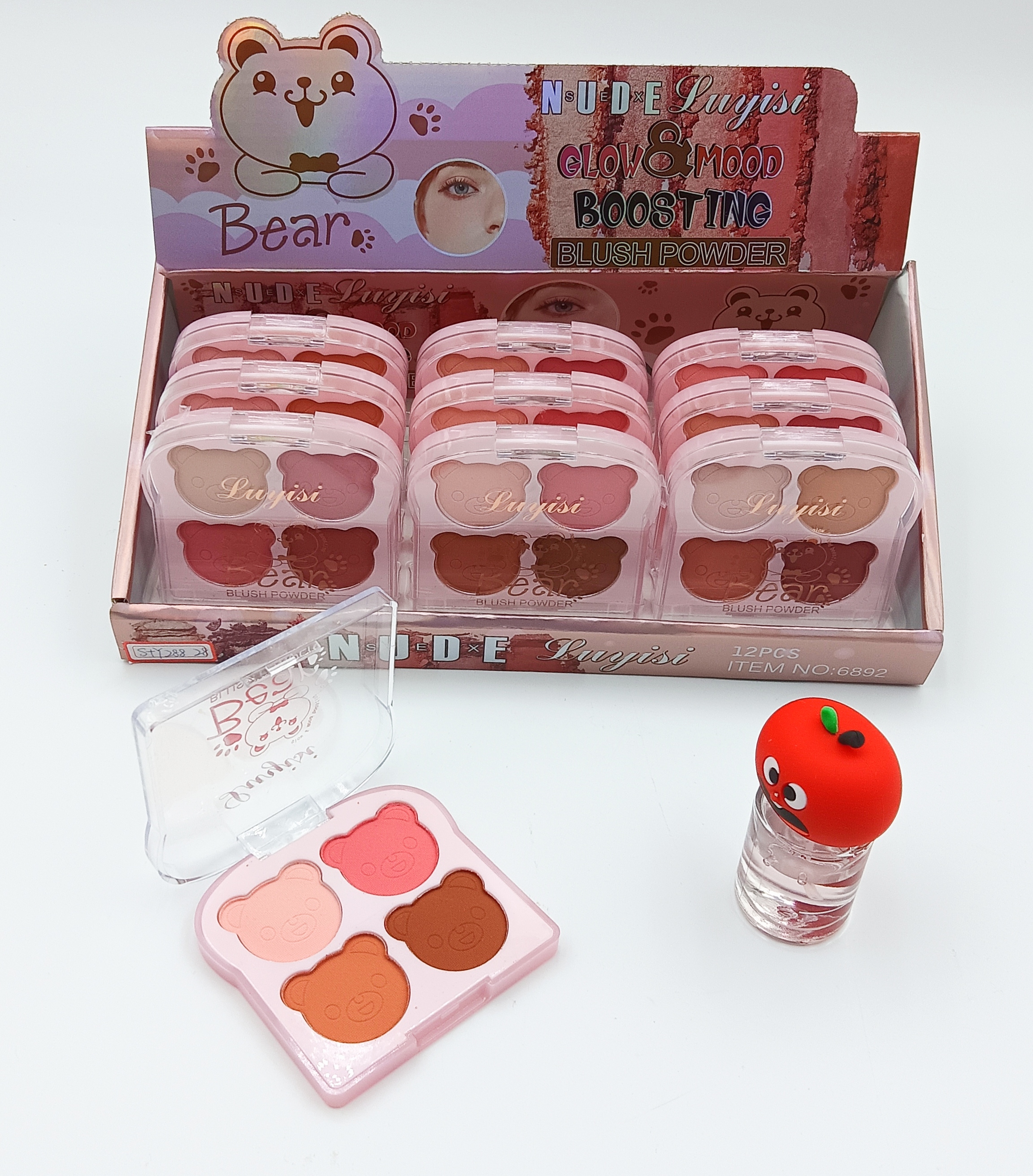 Cartoon soft mist blush hold makeup low saturation Korean white pure desire cute light blush details Picture