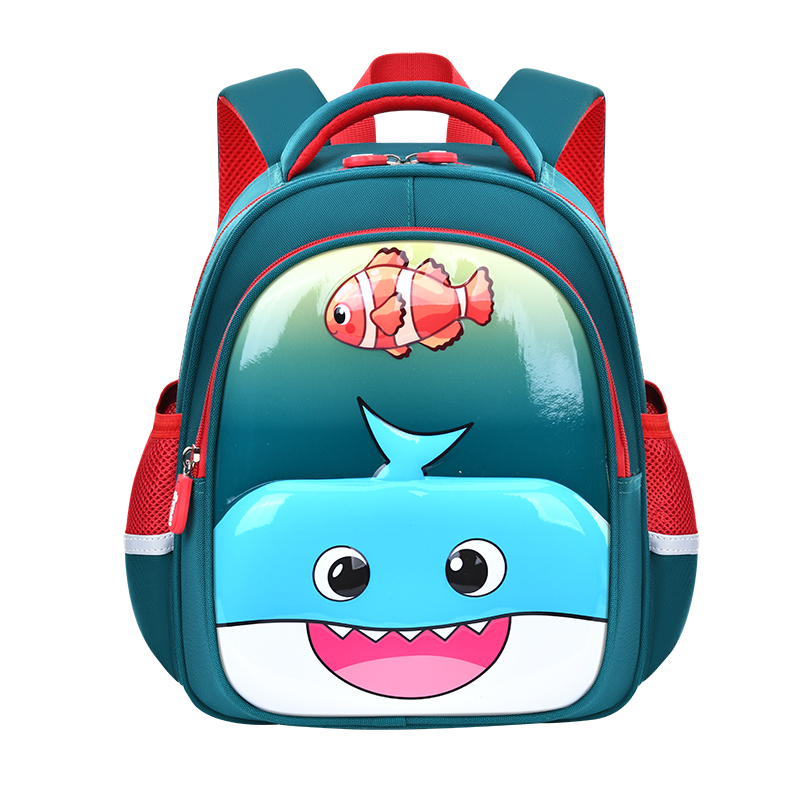 Big Tail Cat Shark Rabbit Carrot Series Boys' and Girls' backpacks, large-capacity waterproof and anti-snail-thread lightweight and wear-resistant schoolbags, cute and fun backpacks for kindergartens Item Picture