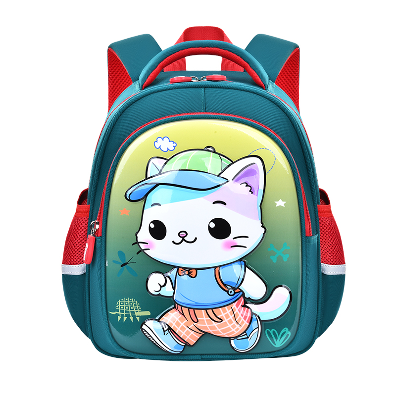 Big-tailed cat cartoon cute and fashionable backpacks, large-capacity fashionable backpacks, lightweight waterproof, tear-resistant, snag-resistant and wear-resistant schoolbags, trendy boys' and girls' casual backpacks for kindergartens Item Picture