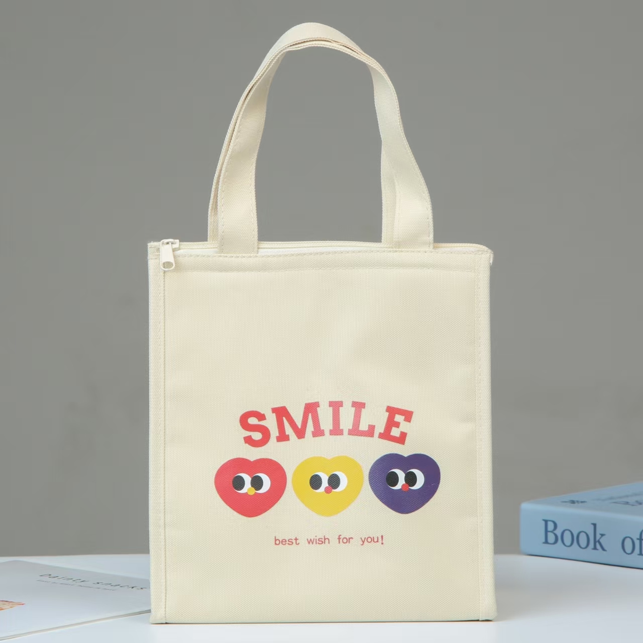 Student party large-capacity fashionable hand-held insulated aluminum foil bento bag, Oxford cloth bag with rice, office worker lunch bag Item Picture