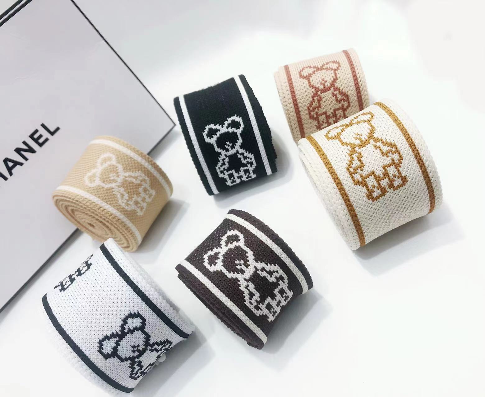 鉴鉴时尚新品小熊针织带 创意DIY辅料 背包辅料