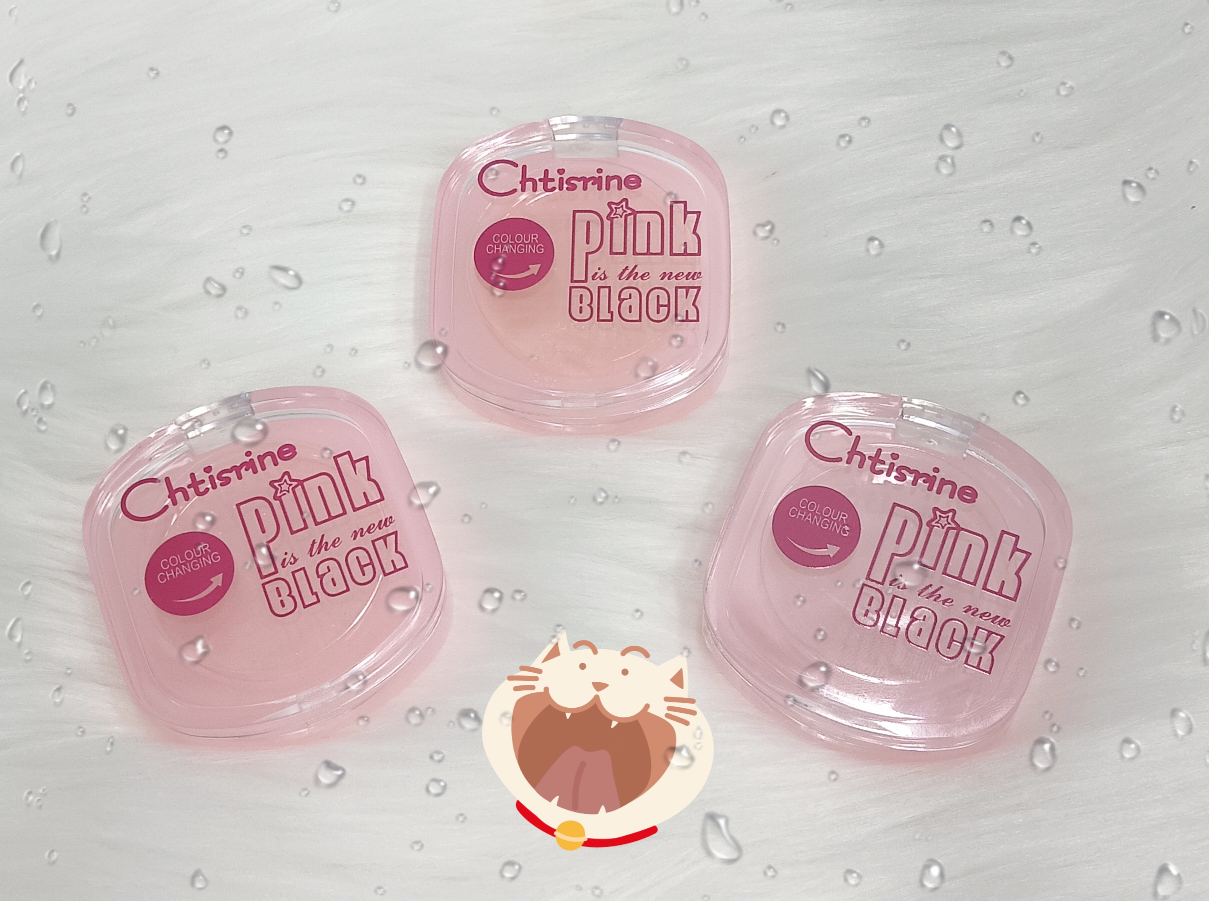 Warm Change Blush Clear Crystal Change Color Highlighter Blush Cream Black Square Round Blush blush Specification drawing