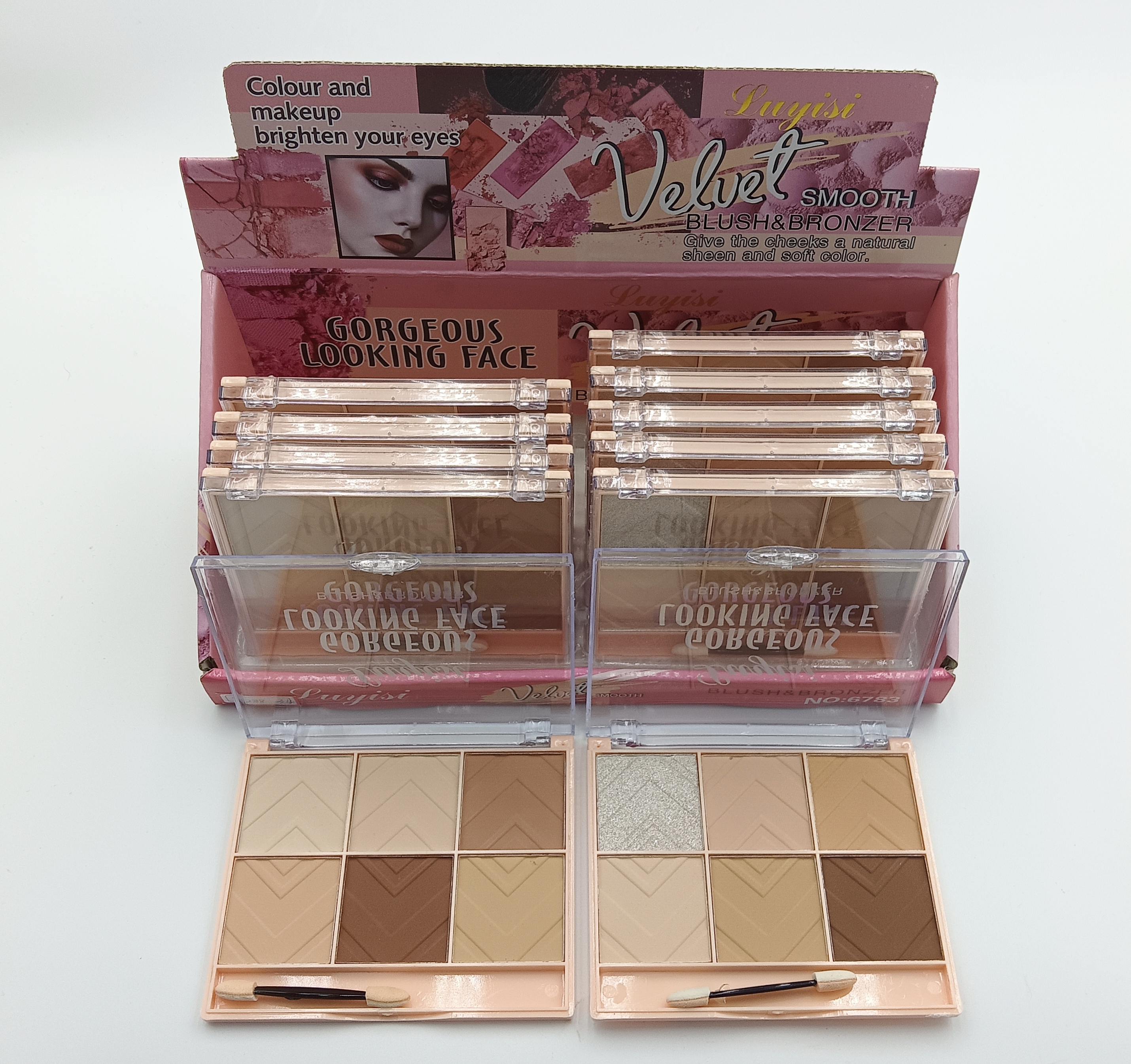Three-dimensional shadow 6 color contouring powder color is not easy to remove makeup waterproof hair sewing nose shadow V face luyisi brand cross-border new powder 24 hours do not drop makeup manufacturers direct sales thumbnail