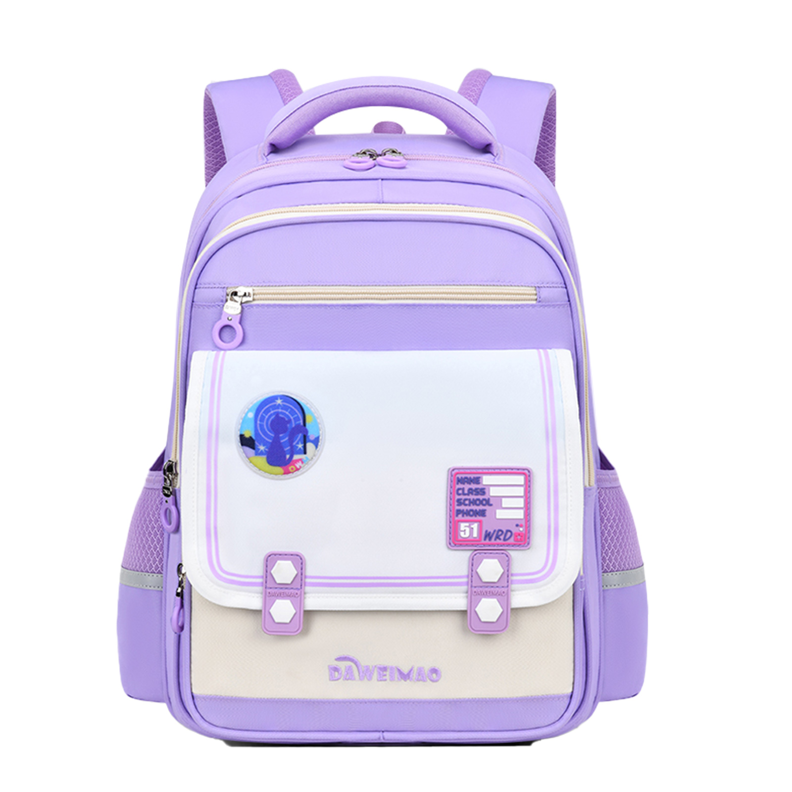 Large-tailed cat retro color-blocking British minimalist style unisex backpack, lightweight waterproof, wear-resistant and breathable schoolbag, large-capacity back-protecting and pressure-reducing backpack, outdoor travel dual-purpose backpack pic 4