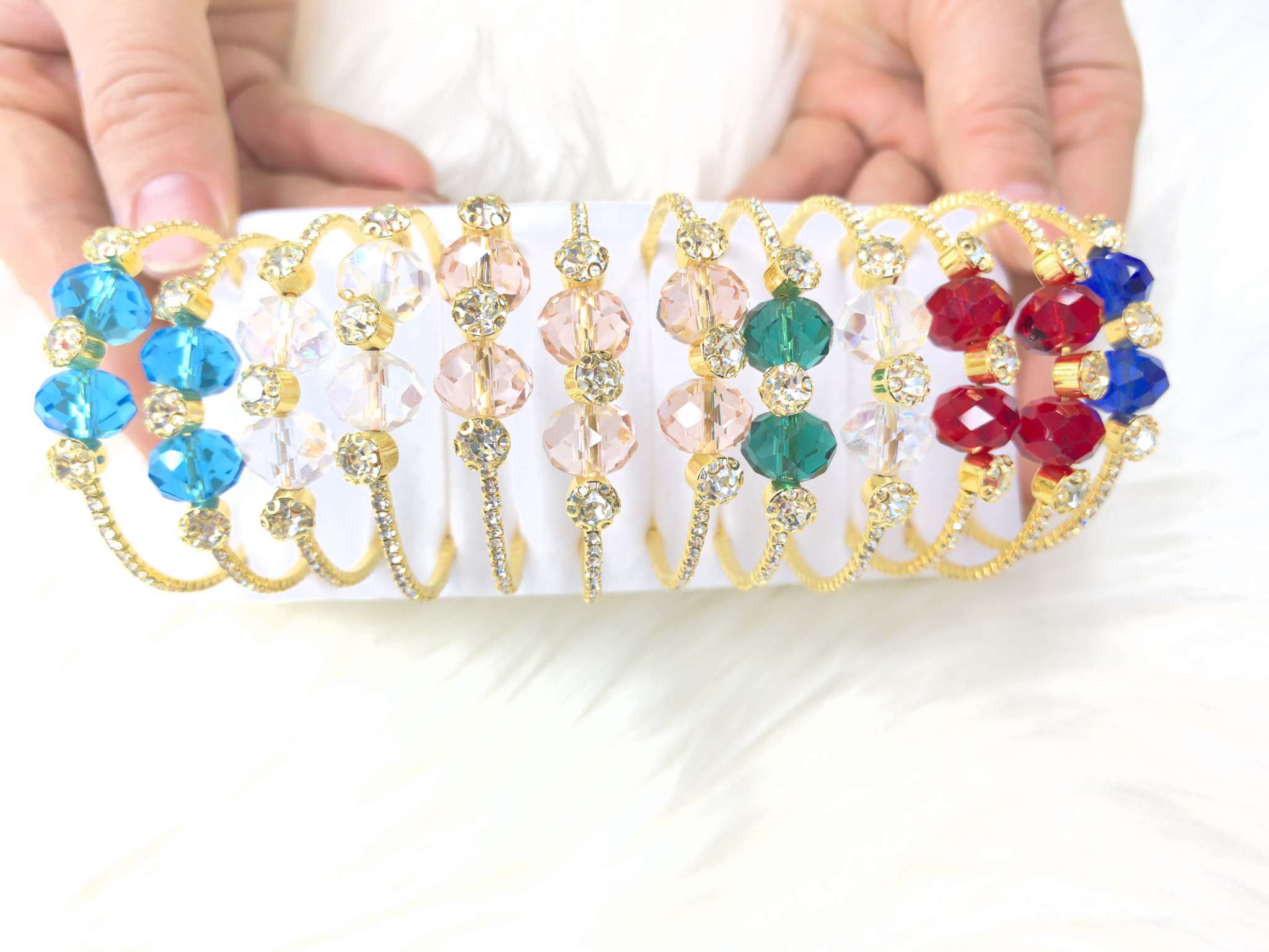 DIY饰品 玻璃珠手镯 手工制作diy创意手链