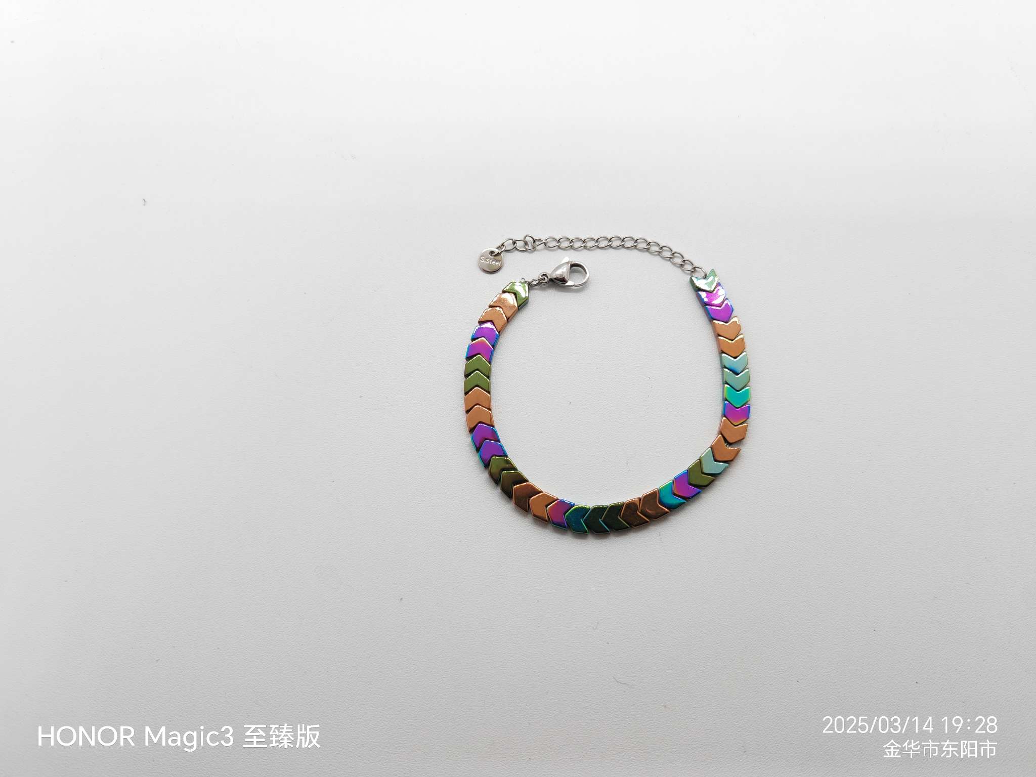 欧美中东北美南美流行黑胆石手链（6*3V）产品图