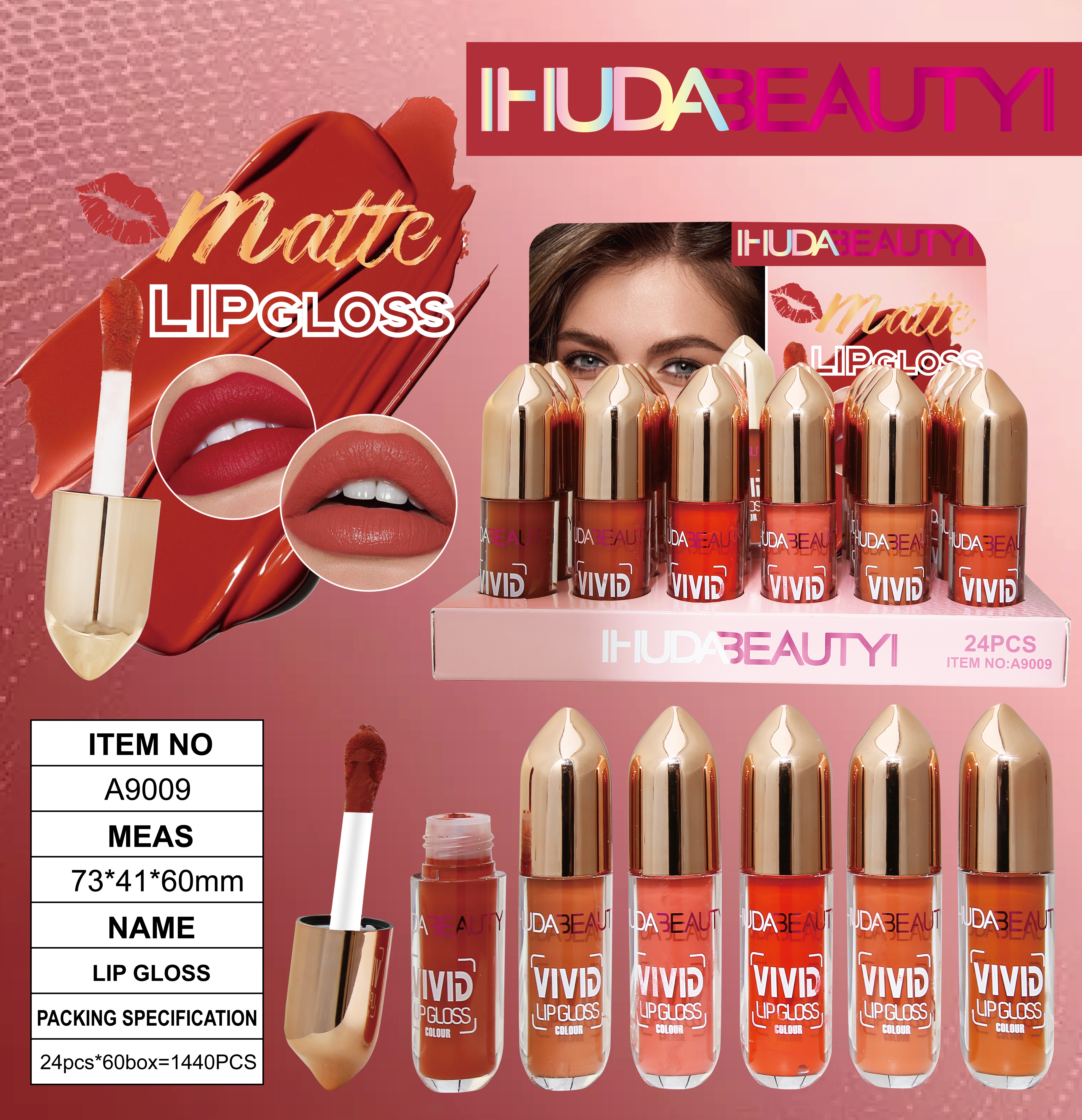 Lip gloss matte lasting moisture not easy to decolorize waterproof non-stick cup full figure