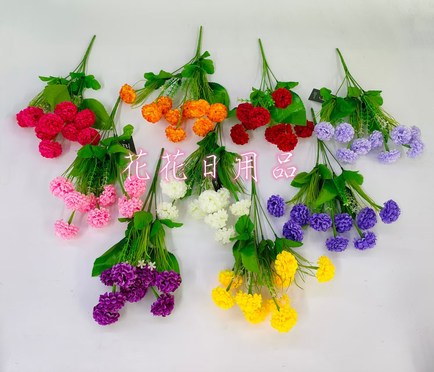 Artificial flower fake flower bonsai single 6-fork hydrangea vase table wine cabinet and other decorations full figure