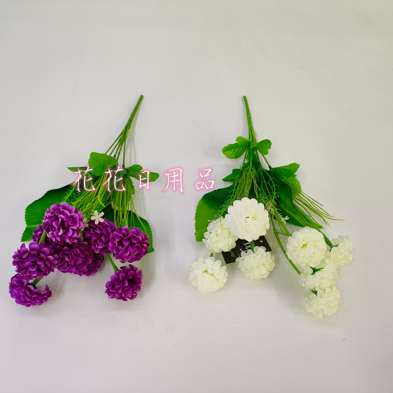 Artificial flower fake flower bonsai single 6-fork hydrangea vase table wine cabinet and other decorations details Picture