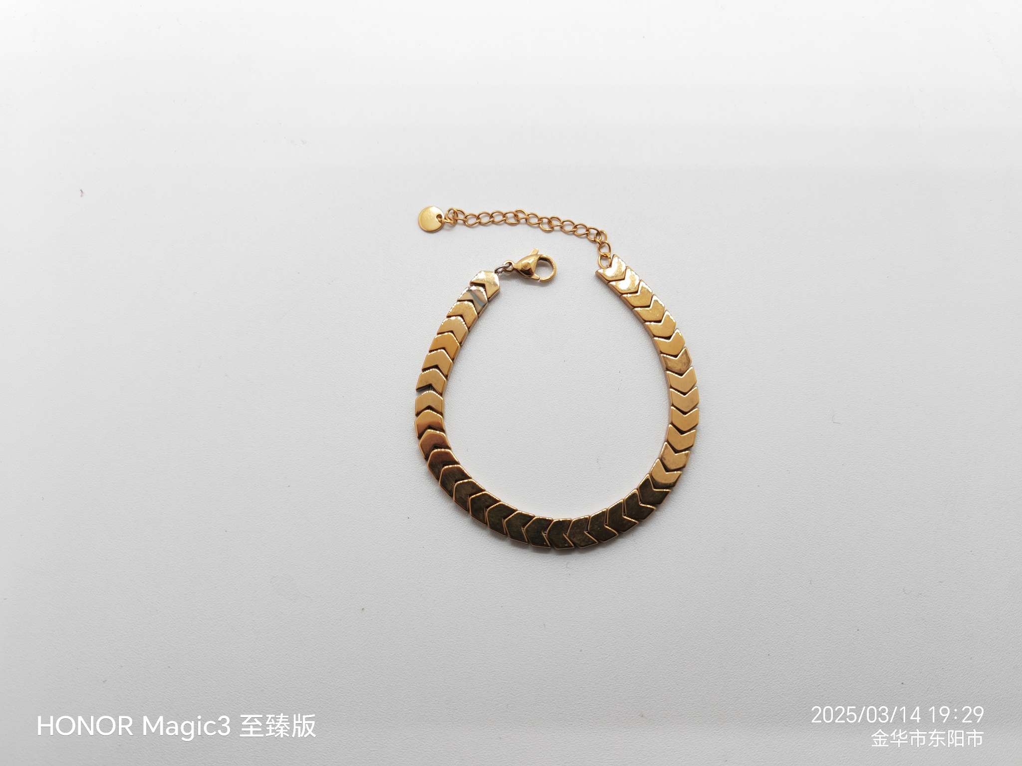 欧美中东北美南美流行黑胆石手链（6*3V）细节图