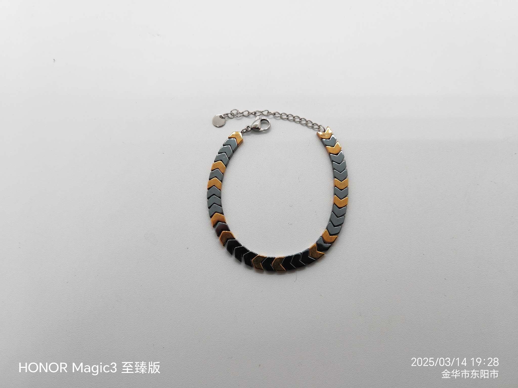 欧美中东北美南美流行黑胆石手链（6*3V）详情图7