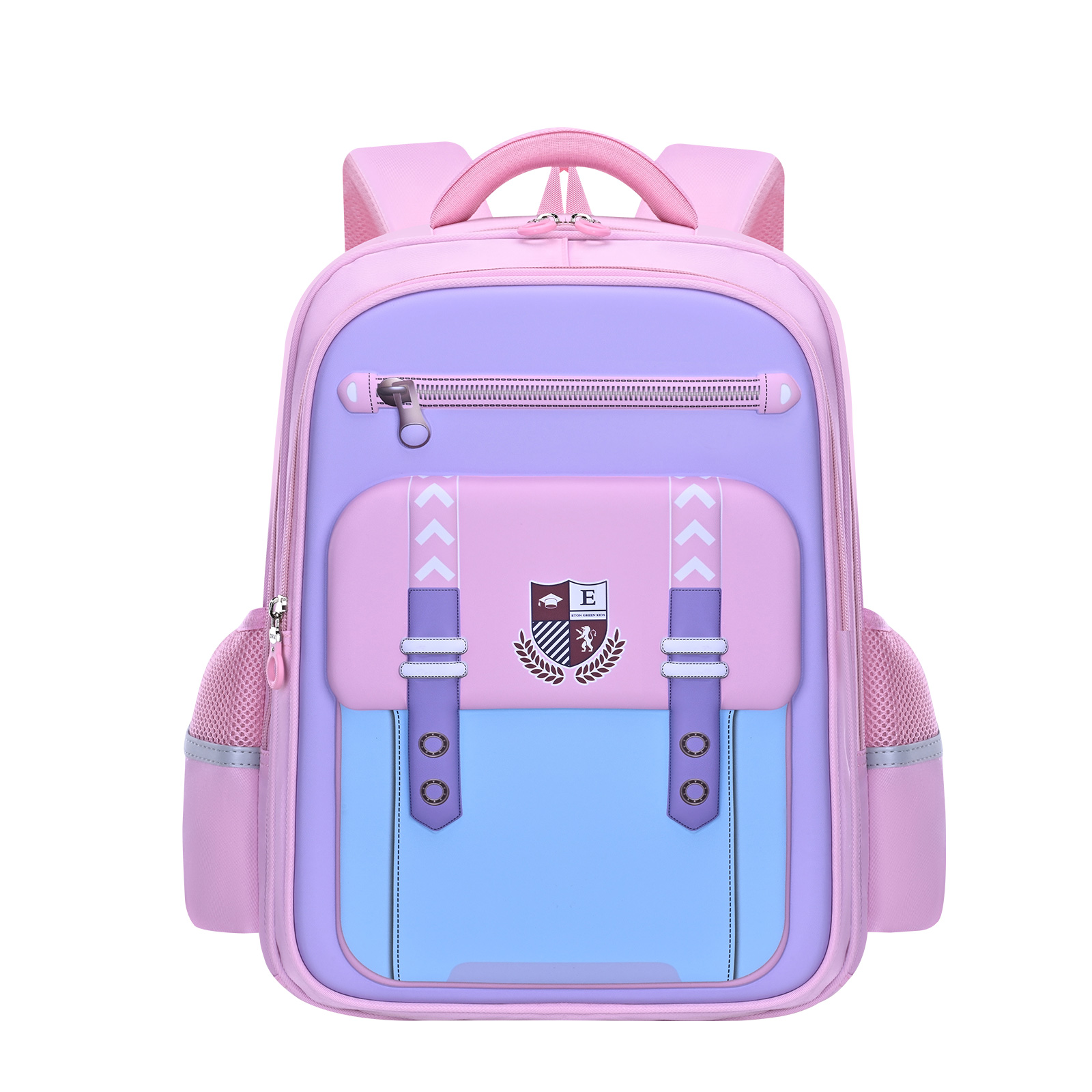 Large-tailed cat British minimalist color-blocking spine support and pressure relief backpack, large-capacity layered waterproof, tear-resistant and wear-resistant backpack, lightweight, wear-resistant and dirt-resistant backpack pic 2