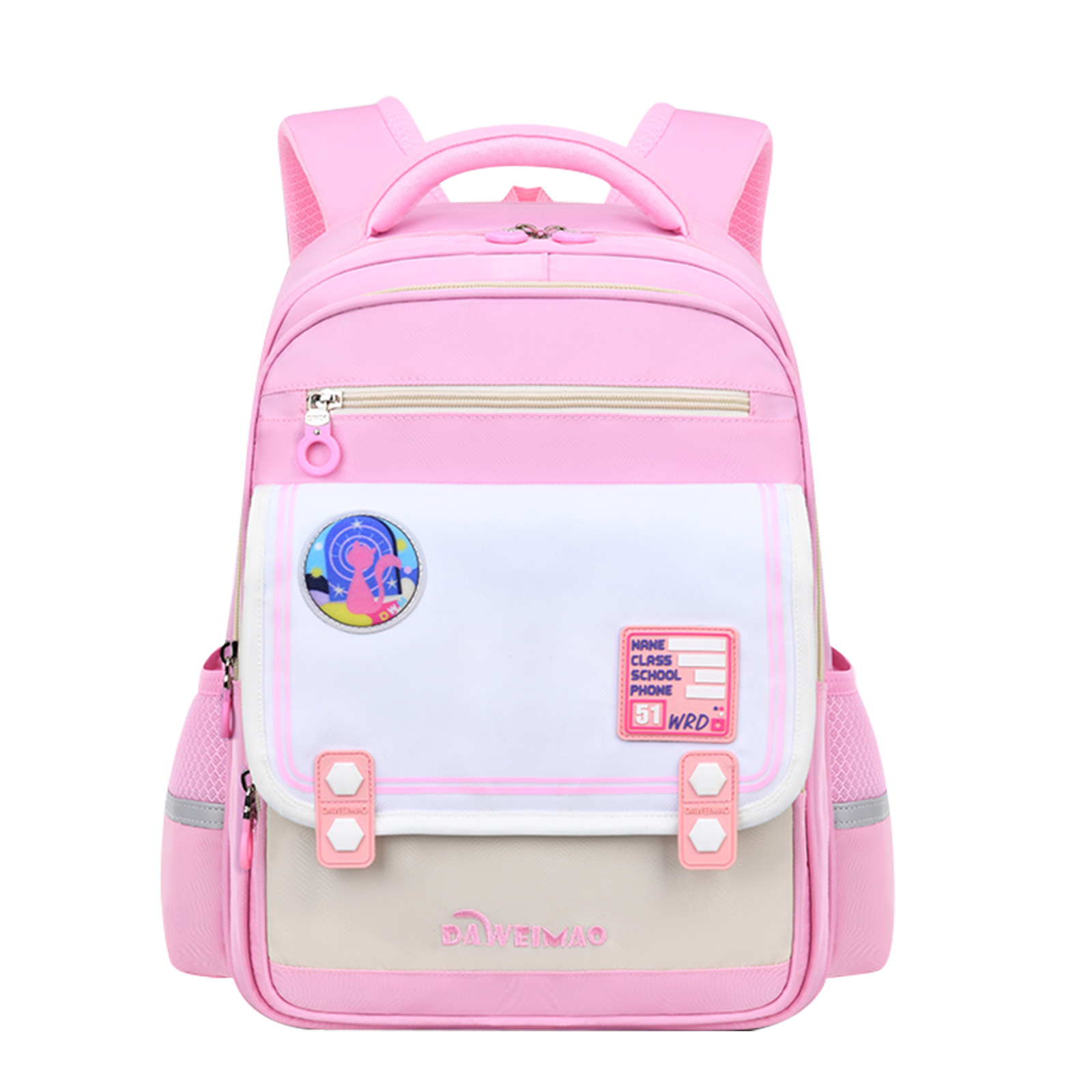 Large-tailed cat retro color-blocking British minimalist style unisex backpack, lightweight waterproof, wear-resistant and breathable schoolbag, large-capacity back-protecting and pressure-reducing backpack, outdoor travel dual-purpose backpack pic 3