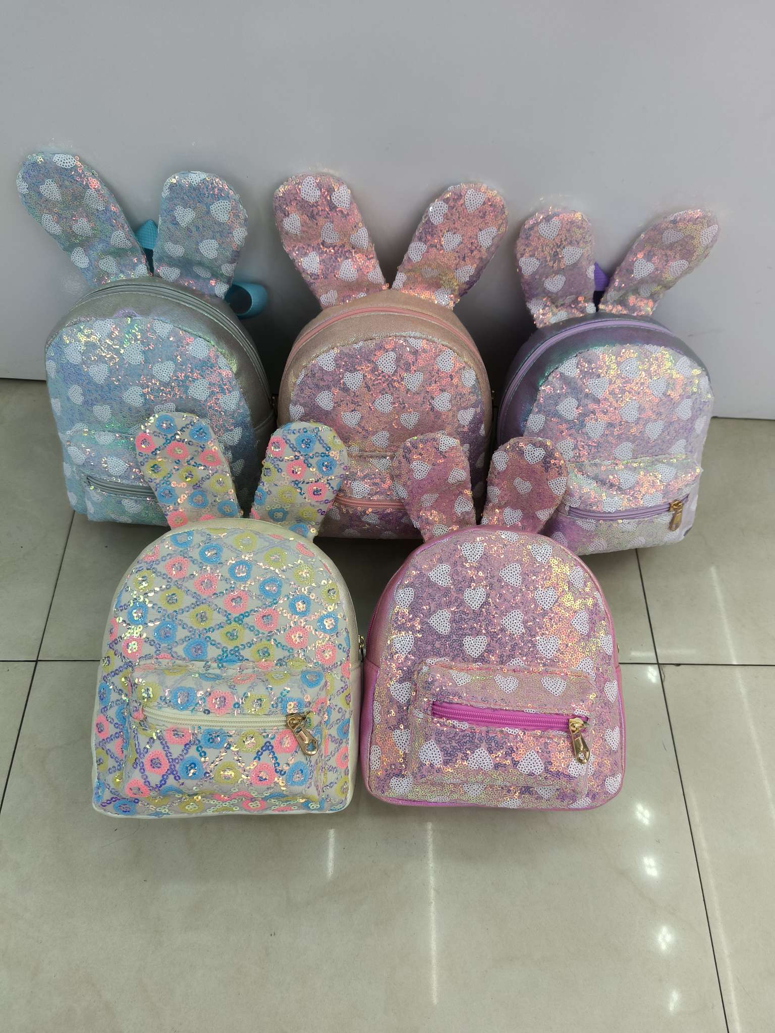 儿童亮片兔子背包儿童包女童双肩背包图