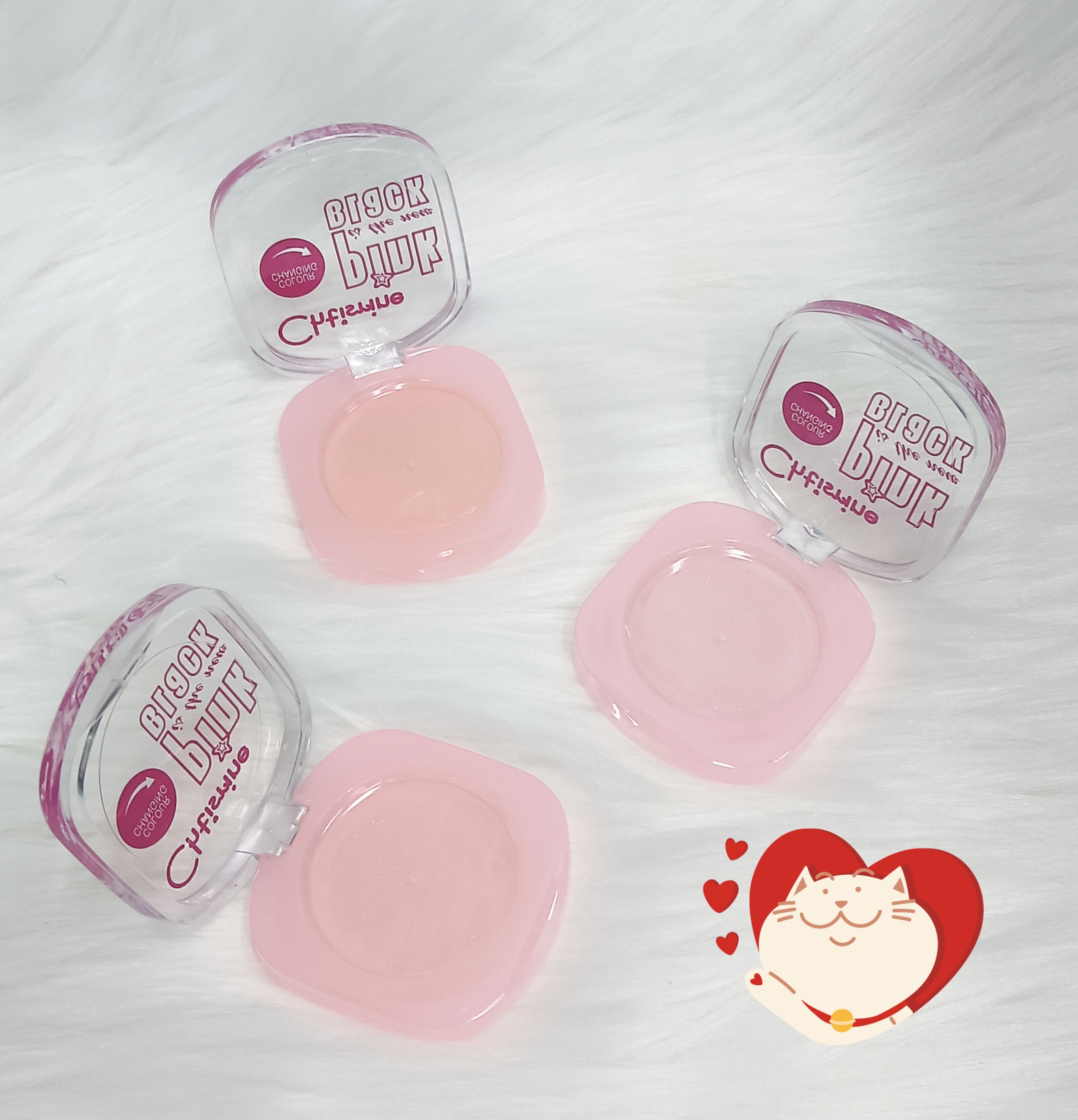 Warm Change Blush Clear Crystal Change Color Highlighter Blush Cream Black Square Round Blush blush details Picture