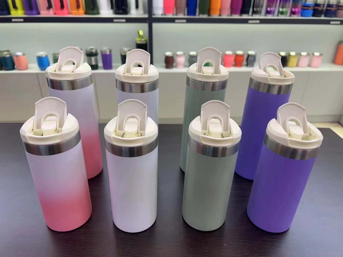 Cross-border gradient 304 stainless steel insulated cups, high appearance level girls' travel cups, office car gifts, water cups wholesale